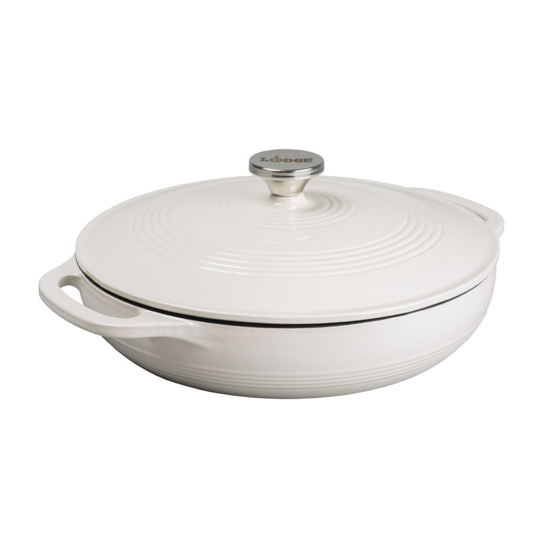 Casserole en fonte émaillée Lodge de 3,6 pintes, Blanc