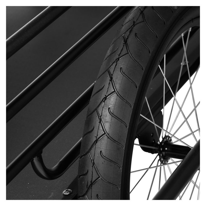 Remorque porte-vélos robuste avec roues de 20 po - Chariot de chariot pliable en acier, capacité de 275 lb, attelage universel pour le transport extérieur
