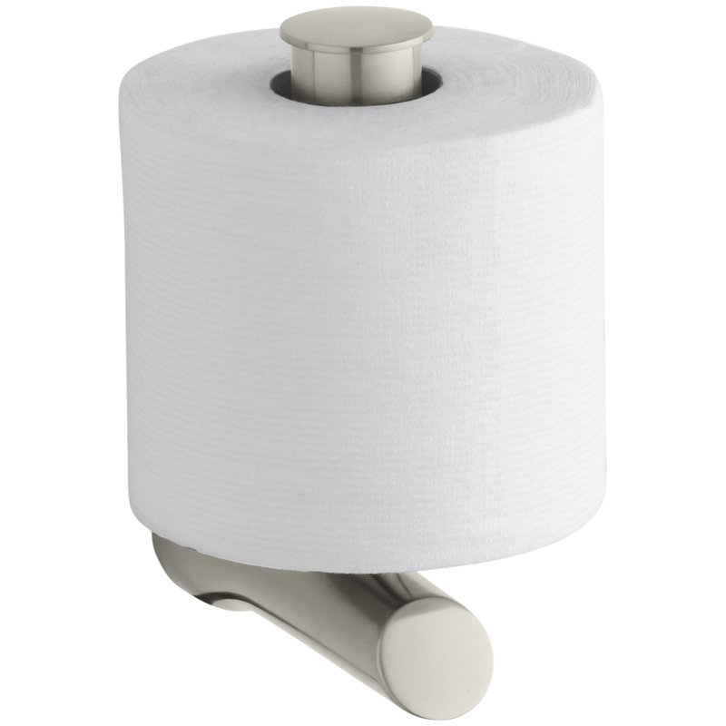Toobi Vertical Toilet Tissue Holder, Vibrant Brushed Nickel