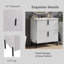 Meuble-lavabo de 30 po avec lavabo en céramique, tiroirs à fermeture en douceur à extension complète, conception cannelée, finition blanche-932812588