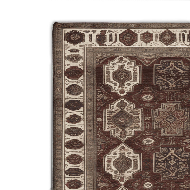 Tapis d'intérieur et d'extérieur noir Persian, Rectangulaire 2 pi x 3 pi