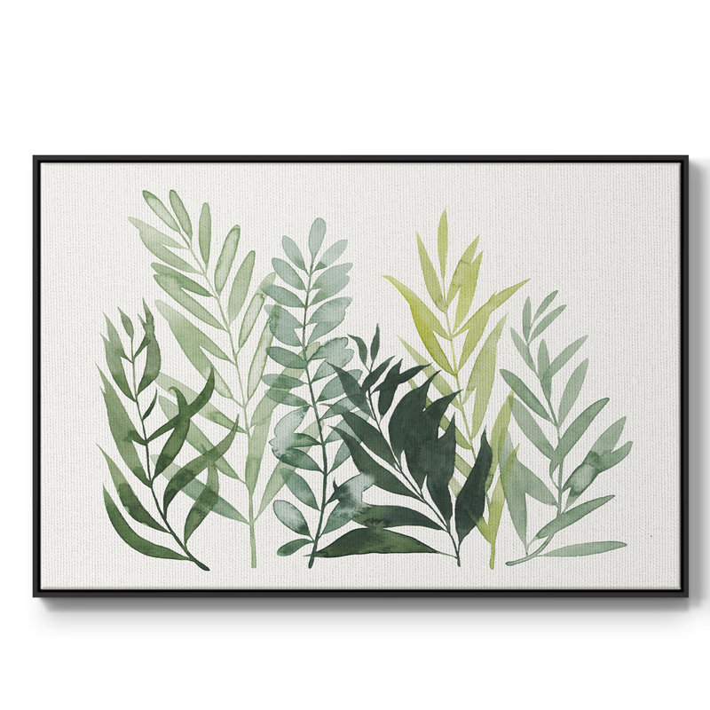 Vert Volunteers II, reproduction d'art sur toile, H 27 po x l 41 po x P 2 po, Toile avec cadre flottant noir