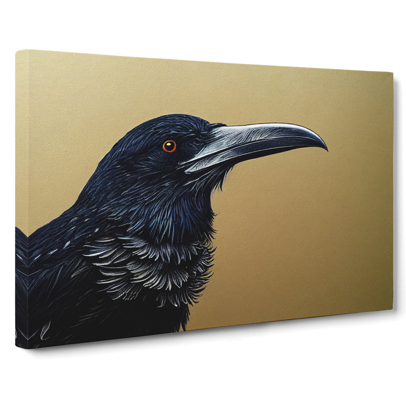 Exceptional Raven Bird - Wrapped Canvas Print, 50cm H x 76cm W x 3cm D