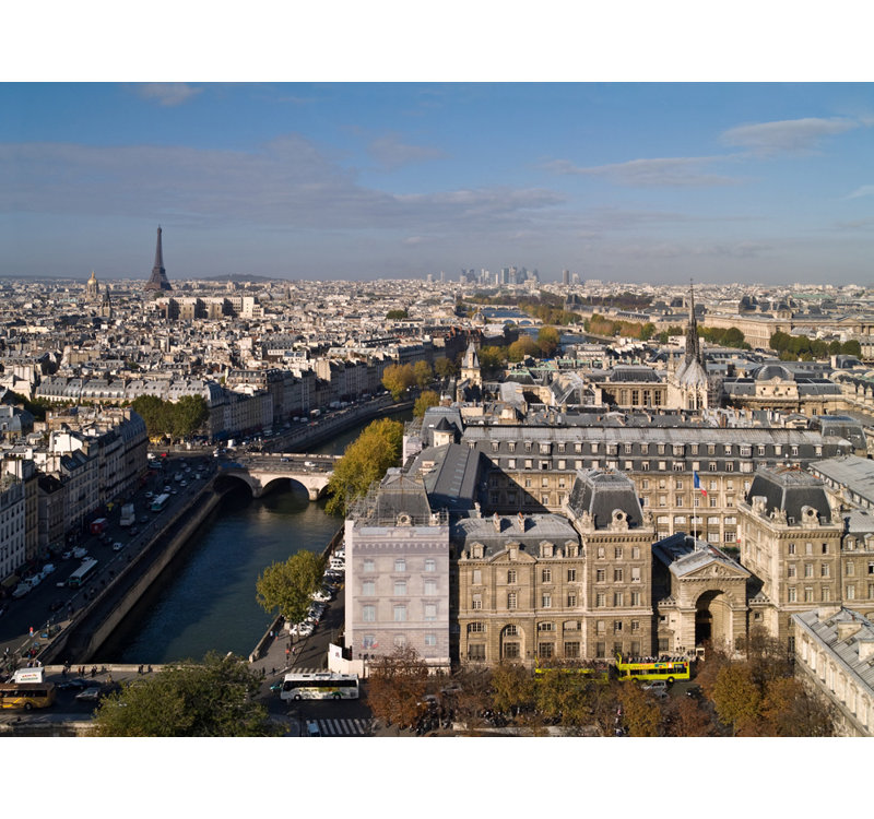 Paysage urbain de Paris, France, H 14 po x l 18 po
