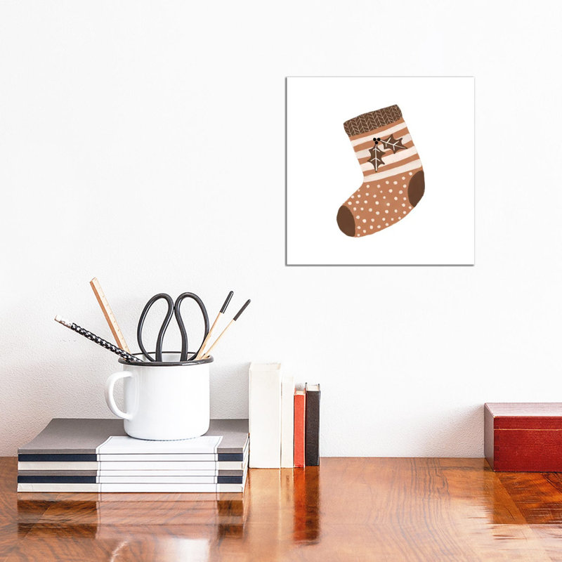 Xmas Stocking by Orara Studio - Wrapped Canvas Gallery-Wrapped Canvas Giclée, 30.48 cm H x 30.48 cm W