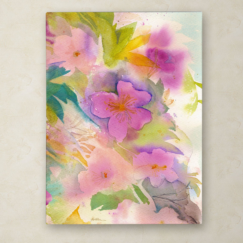 « cascade » par sheila golden, reproduction d’art sur toile tendue, H 32 po x l 24 po x P 2 po