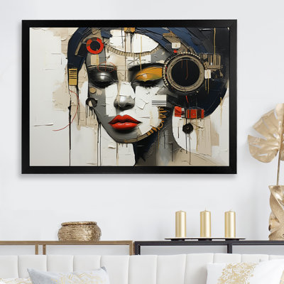 Minimalisme collage, femme africaine I sur toile