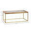 Table basse Adagio Acacia découpée au laser, or