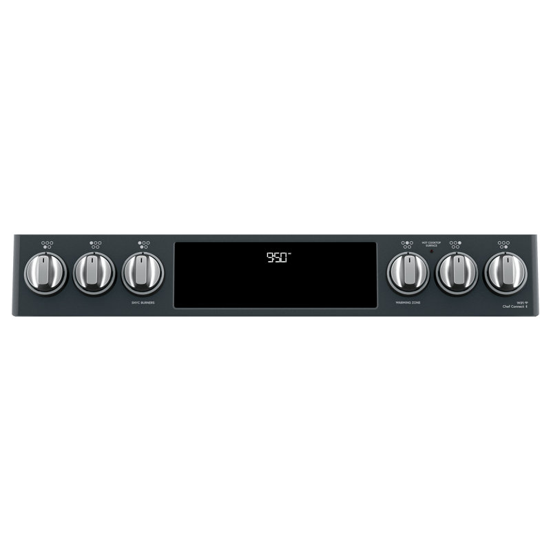 Café 30" 6.7 cu. ft. Smart Slide-in Electric Range with Induction Cooktop, Matte Black