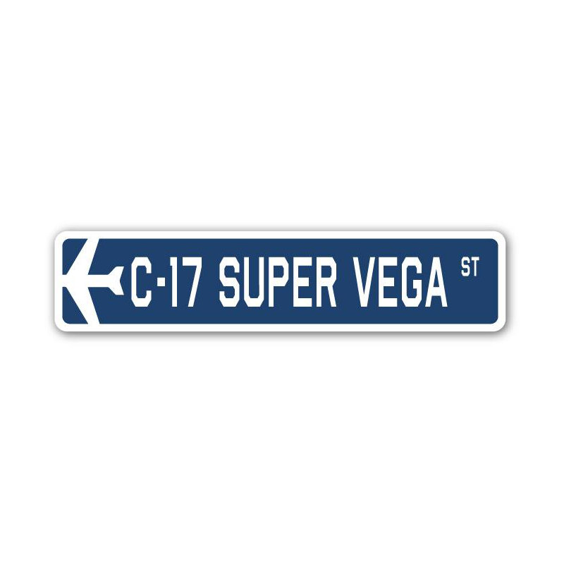 Plaque de rue Birchfield C-17 Super Vega Air Force, H 4 po x l 18 po x P 1 po