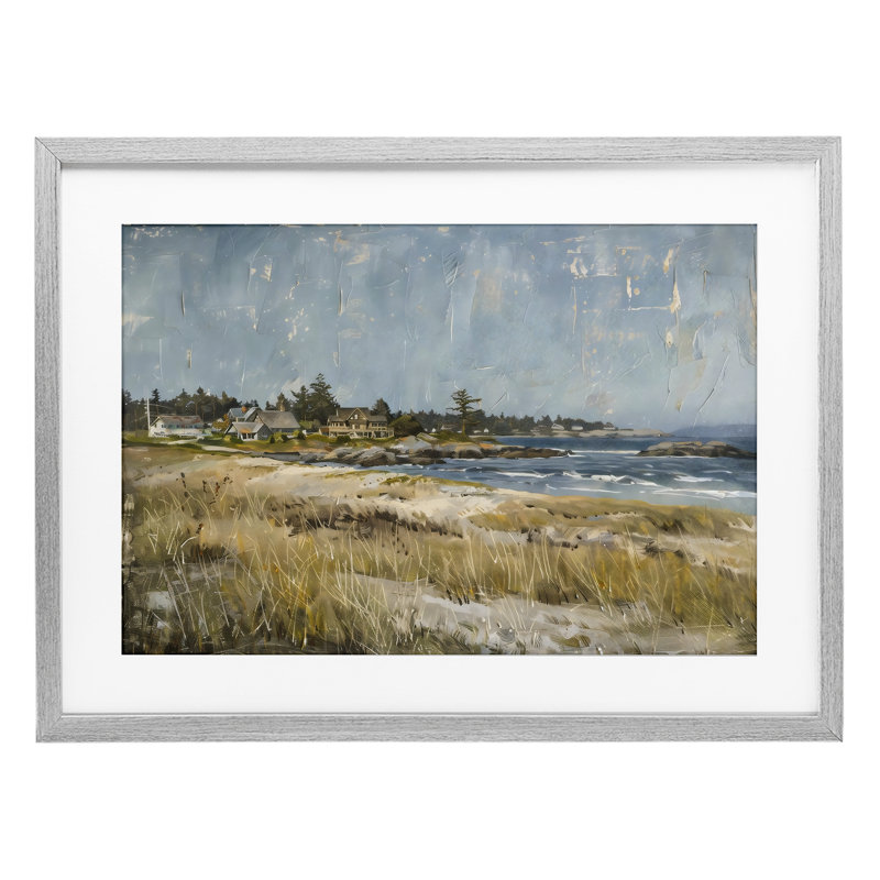 Shoreline Splendor View, reproduction encadrée sous verre, design par LSR Creative Studio, H 14 po x l 20 po