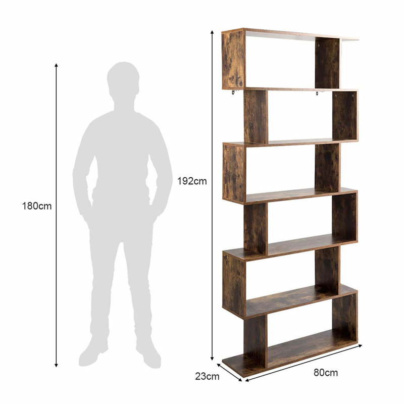 192cm H x 80cm W Geometric Bookcase