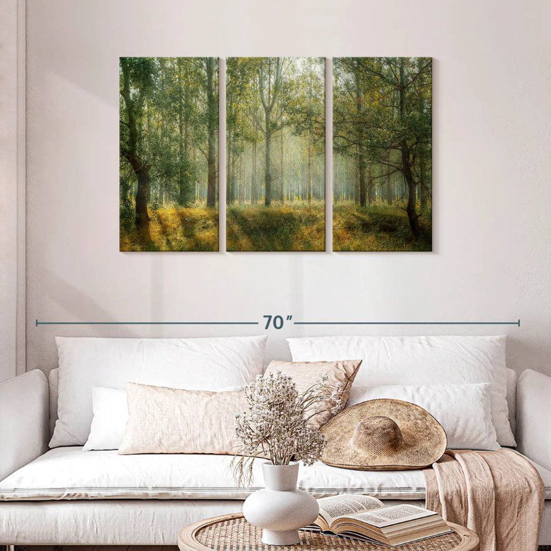 Paysage de forêt verte d'Alvord, H 28 po x l 45 po