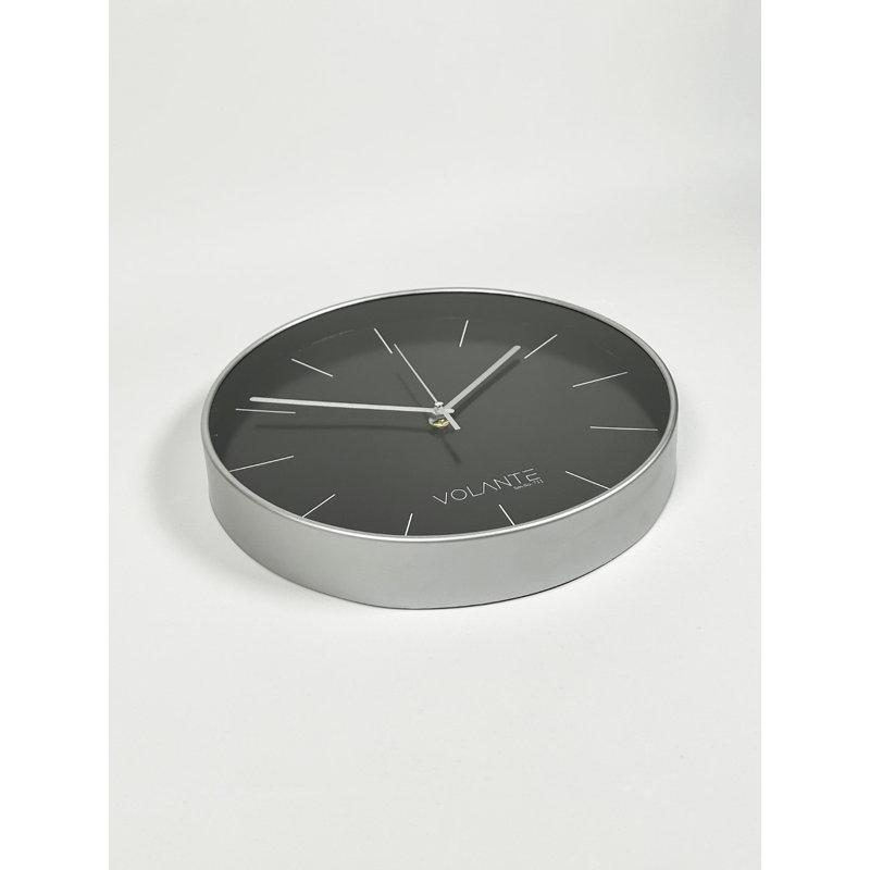 Amati Wall Clock, Silver