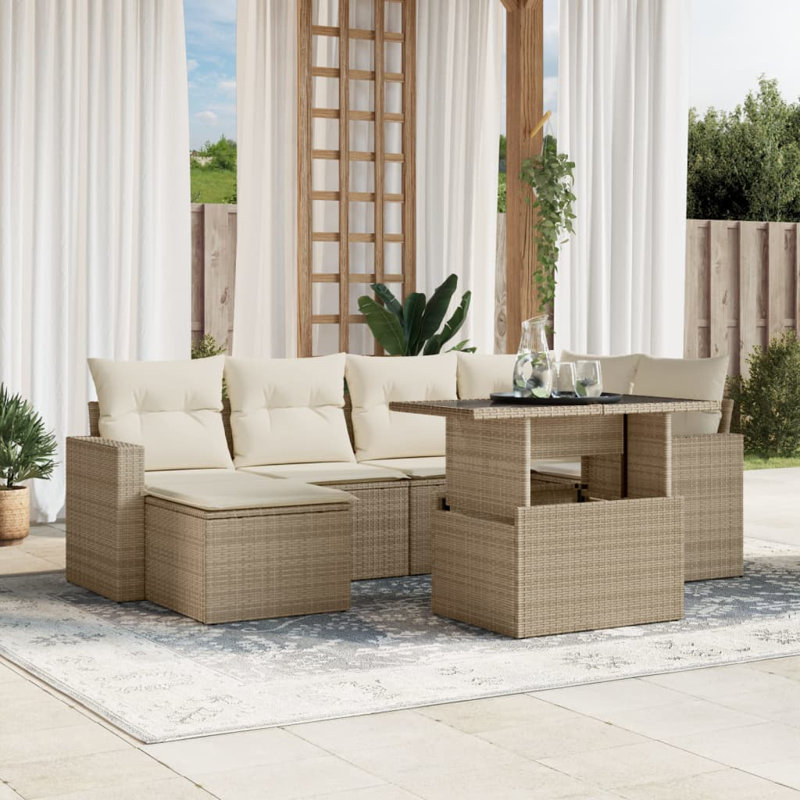 Garden Sofa Set Beige