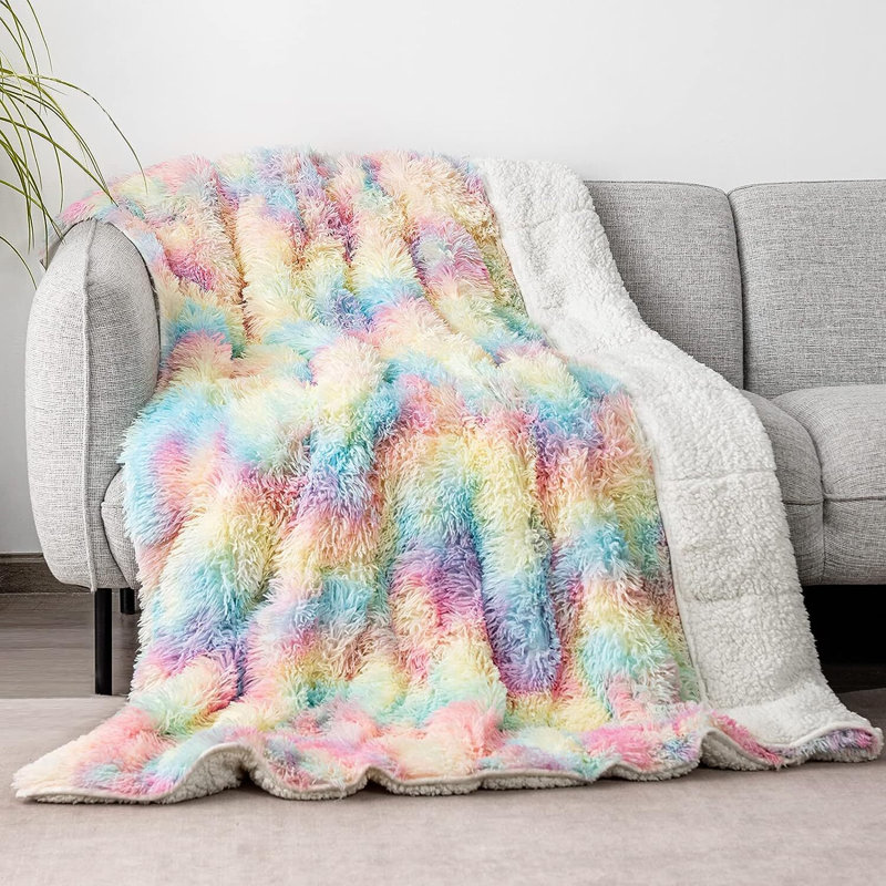 Throw Weighted Blanket, Queen, Multicolor/Blue, 20lbs