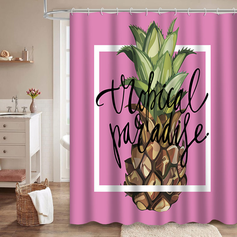 Rideau de douche à 12 crochets Tropical Paradise, L 72 po x l 72 po