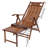 Bamboo Folding Lounge Chair Reclining Chair With Adjustable Backrest And Massage Hammer