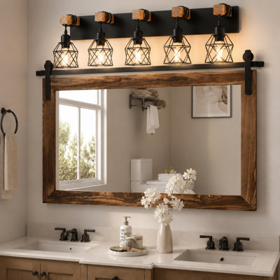 Farmhouse Vanity Light Fixture,5-Light Bathroom Lighting