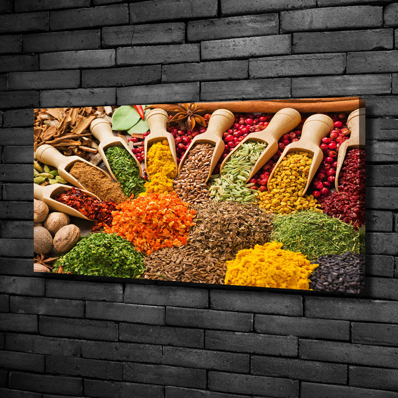 Colorful Spices - Print, Canvas, 50cm H x 100cm W x 2cm D