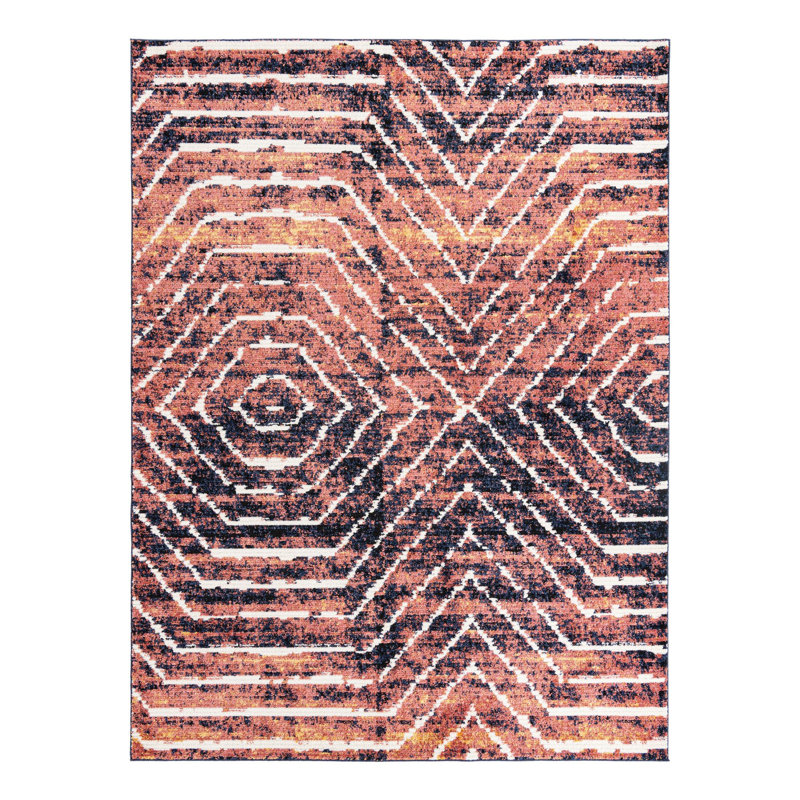 Jacynthia Geometric Indoor Rug, Rectangle 9'10" x 13'