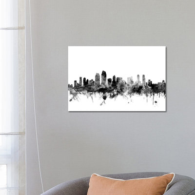 San Diego, California In Black And White by Michael Tompsett - Wrapped Canvas Gallery-Wrapped Canvas Giclée