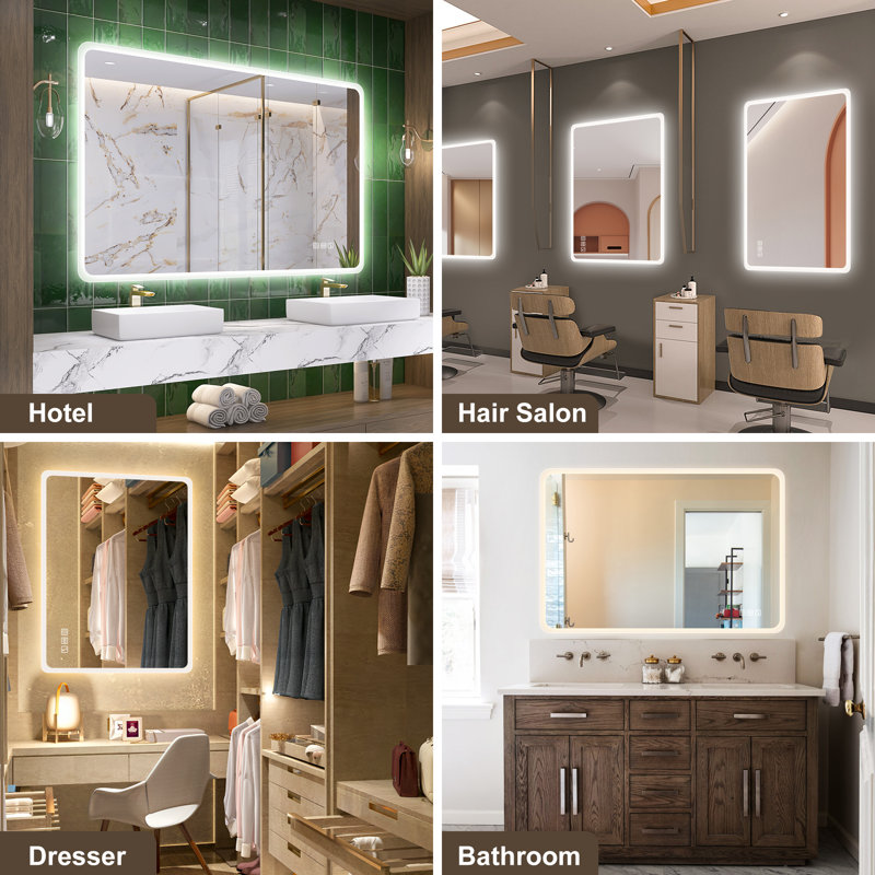 Brighten Your Bathroom with our LED Bluetooth Mirror, 28" x 40"