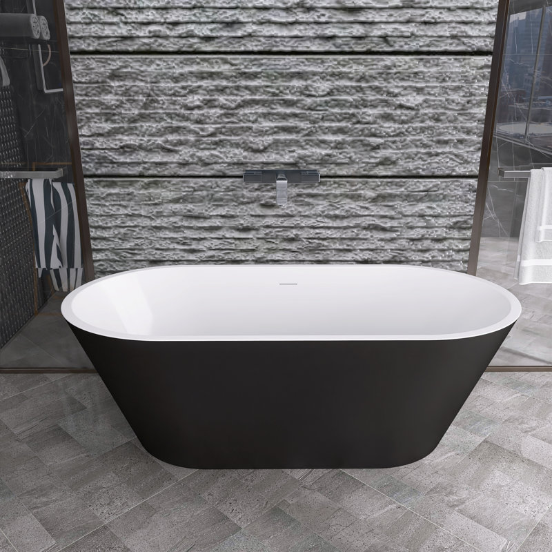 Baignoire de trempage autoportante en acrylique 67 po. X 29 po.