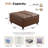 Delmontez 35.5'' Upholstered Storage Square Ottoman-179653735
