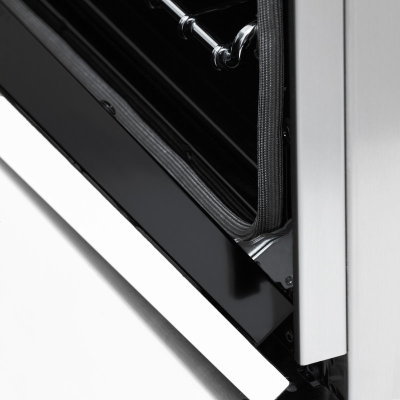 ZLINE Autograph 48" Legacy Dual Fuel Range w/ 7 Burners, Matte Black Stainless Steel with White Matte