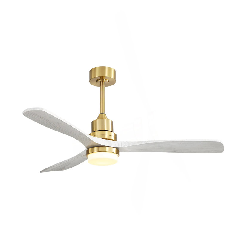 Ventilateur de plafond d'intérieur de 52 pouces avec lumière à DEL à intensité variable et télécommande à 6 vitesses pour 3 pièces