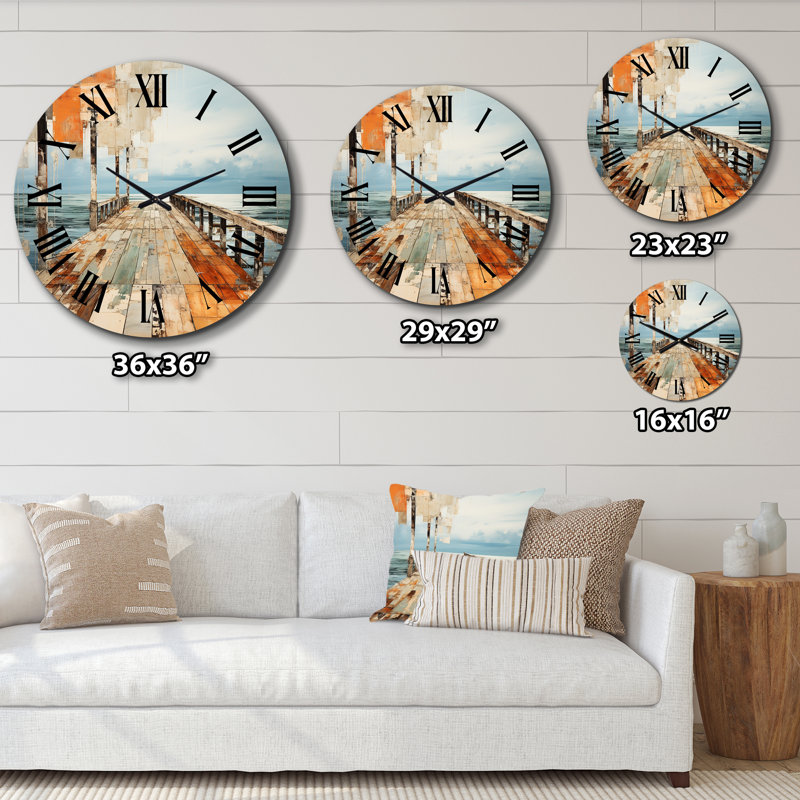 Horloge murale en métal Biannca, Grand