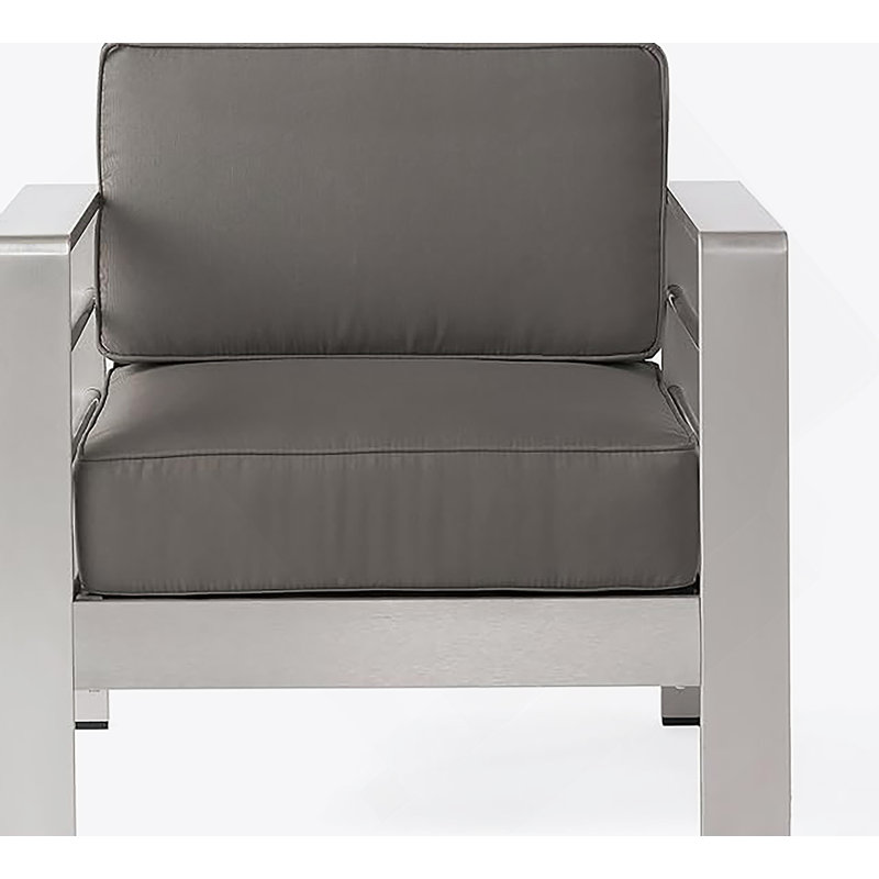 Fauteuil d'extérieur 2 pièces, chaises de salle à manger en bois avec coussins
