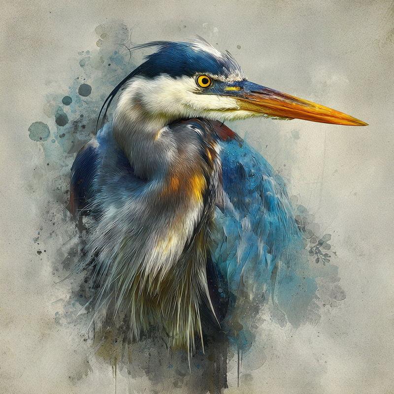 Close-Up Blue Heron