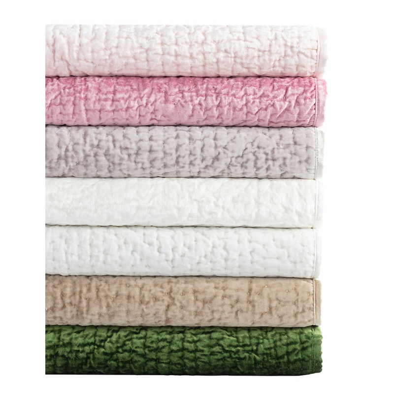 Parisienne Velvet Quilted Sham, King, Topaz