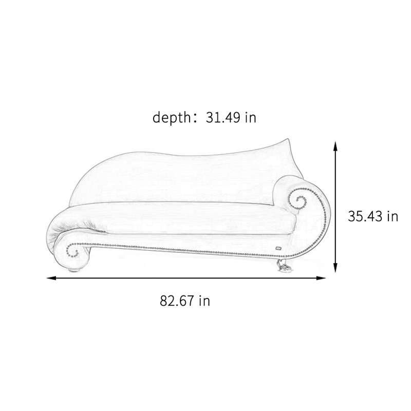 Chaise longue élégante paresseuse rétro, Orienté à droite