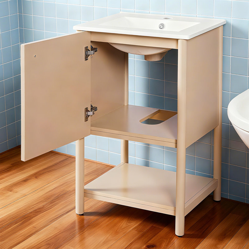 20" Single Bathroom Vanity with Ceramic Top