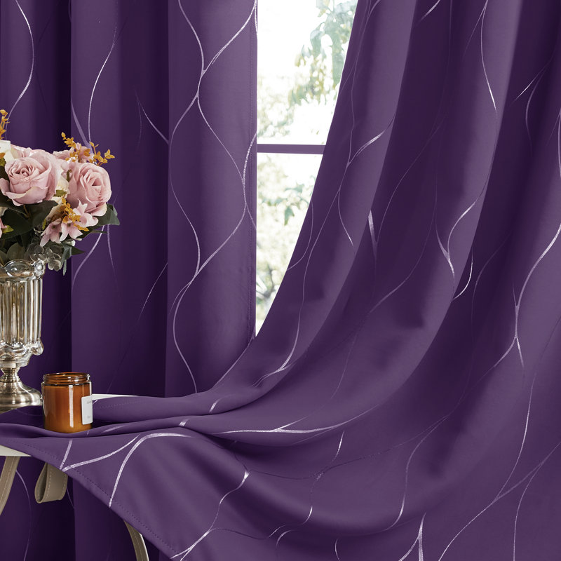 Kellda Thermal Room Darkening Polyester Curtain Panels, 42" W x 45" L, Mellow Yelllow