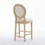 Solid Wood Bar Stools Set Of 2, Classic French Country Design With Comfortable Upholstered Seating For Indoor And Outdoor Use