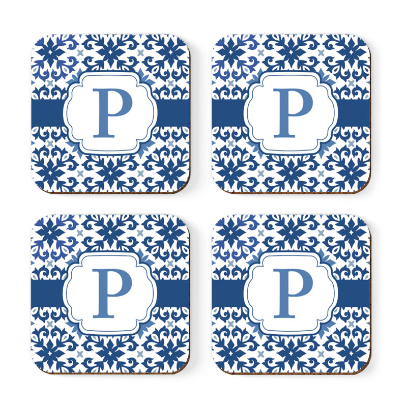 Sous-verre lettre monogramme, P