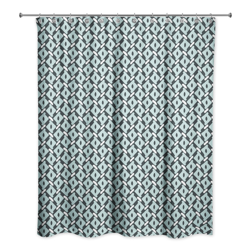Whimsical Diamond Shower Curtain, Gray