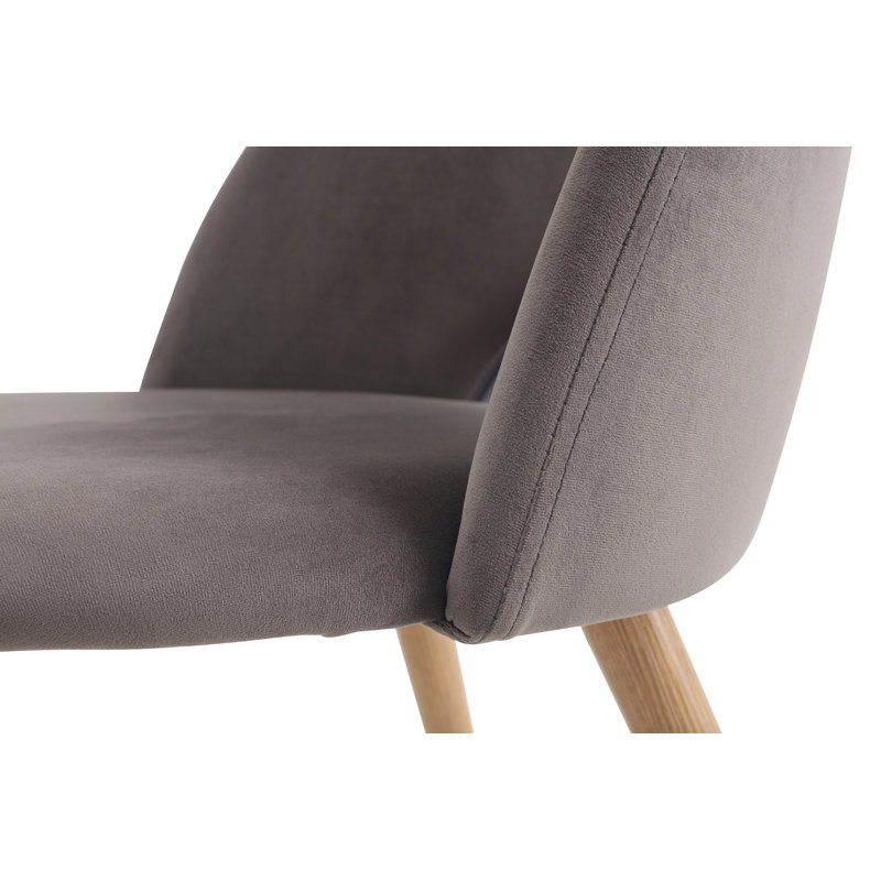 Shorehamby 46cm H Velvet Upholstered Side Chair, Grey