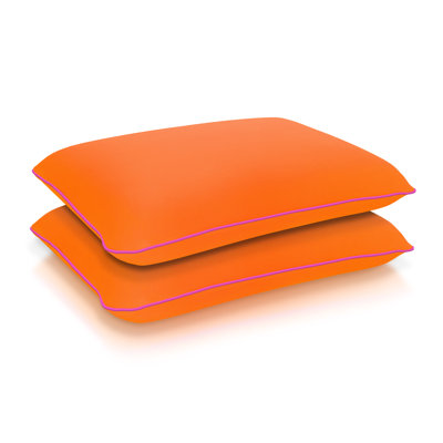 Memory Foam Fun Pillow Medium Standard Bed Pillow with Cool-to-the-Touch Cover
