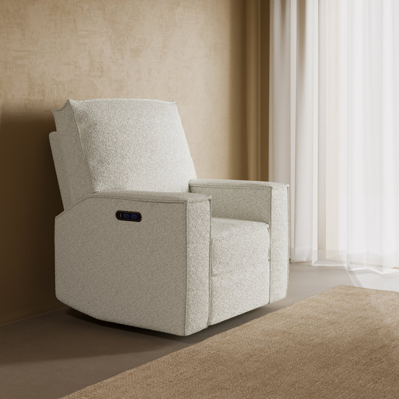 Texas Nursery Power Recliner Swivel Glider , Ivory Boucle
