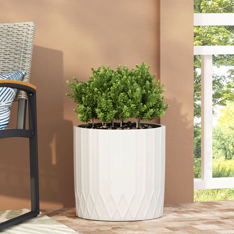 Jardinière moderne pour patio, 16" H x 16.5" W x 16.5" D