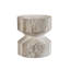 Outdoor Faux Stone Hourglass Side Table-1802883999