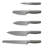BergHOFF Balance Non-stick Stainless Steel 6Pc Knife Block Set, Recycled Material, Green