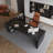 Black Rectangular Solid Wood Executive Desk-158748677-158748682