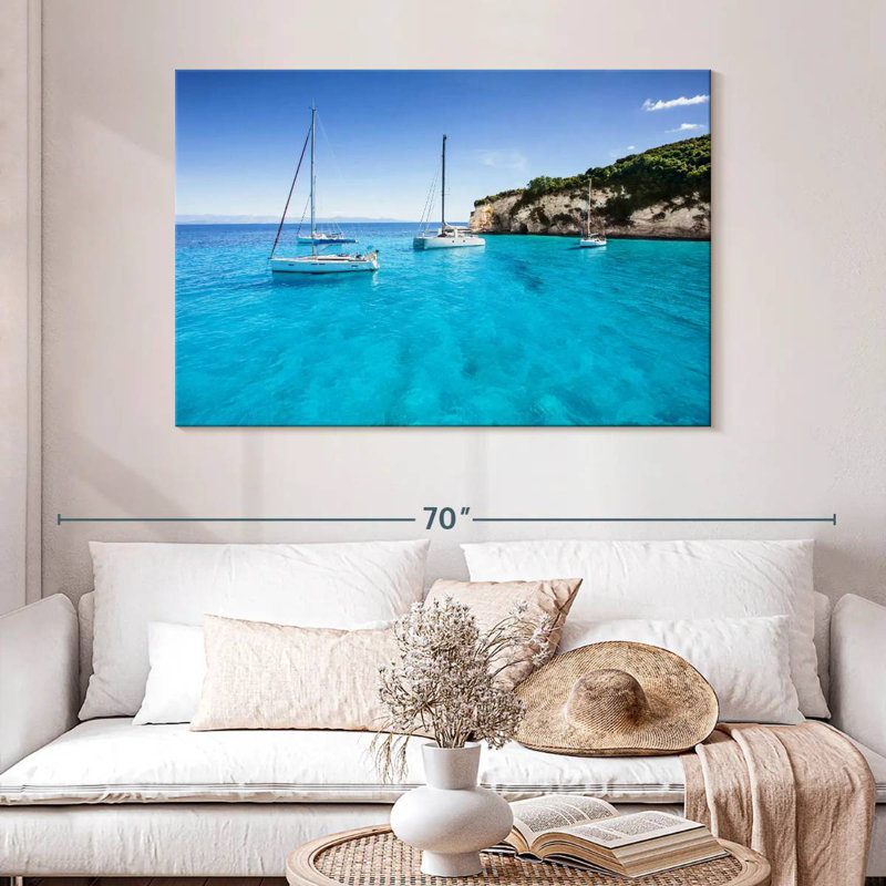 Mehar Paxos Island Sailboats, 32" H x 48" W