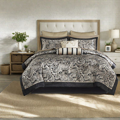 Complete 12 Piece Bedding Sets, Cotton Queen Paisley Style For Home